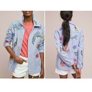 Anthropologie Embroidered Patch Jacket Sz S - NWOT